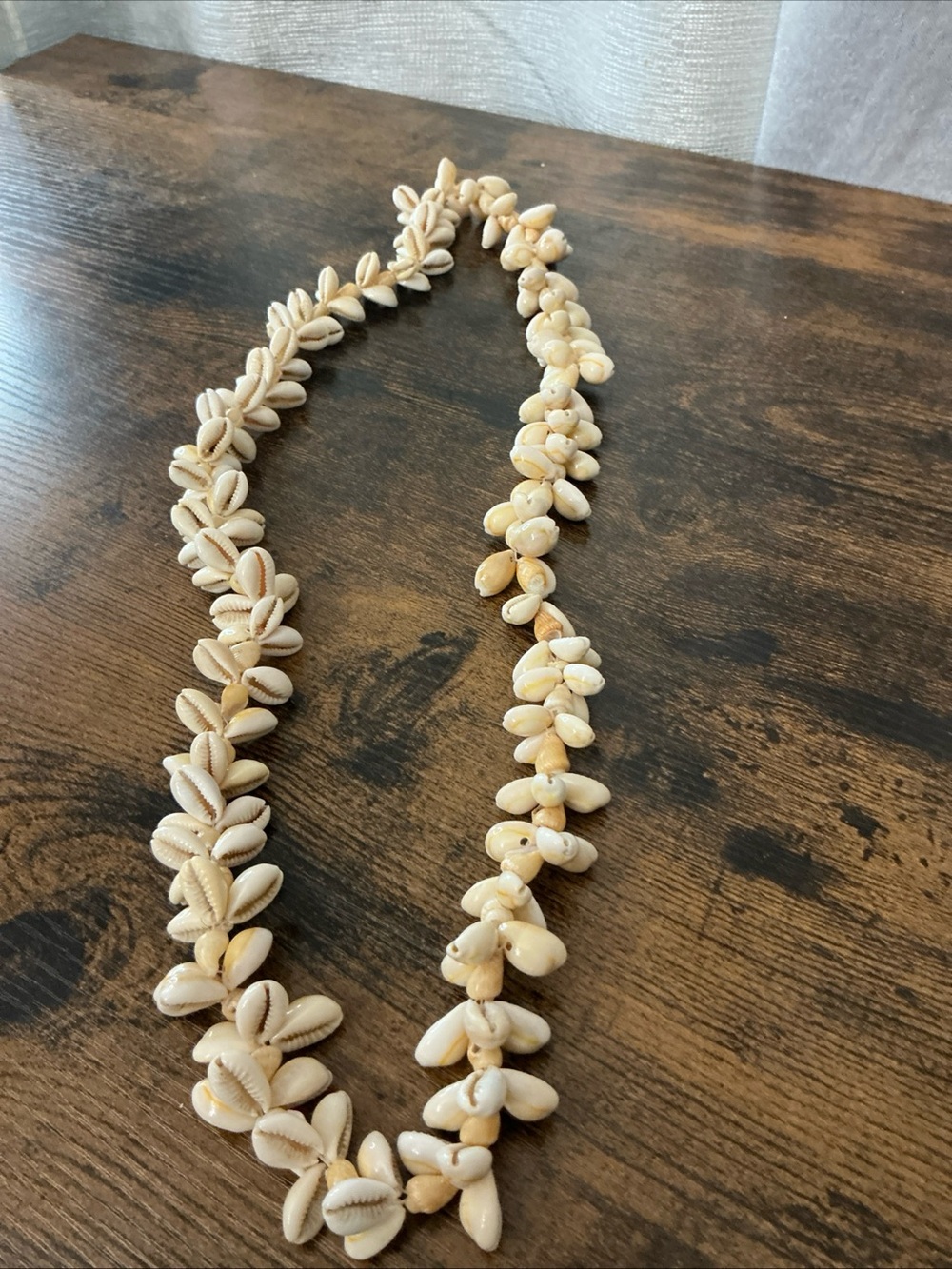 Natural Cowrie Shell Necklace - Cream Seashell Strand